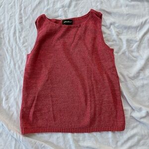 Early 2000’s Eddie Bauer Coral Linen Cotton Knit Tank Top